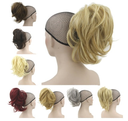 Grip ponytail short hair female curly hair wig flexible hair ponytail